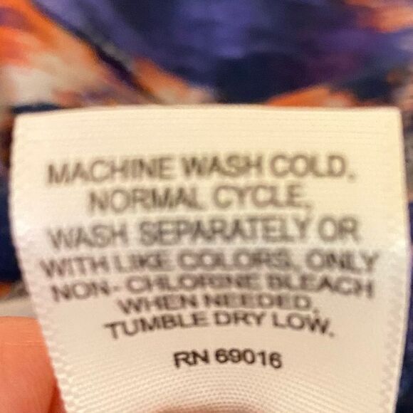 Relativity Multicolor Henley Pull Over Womens Size XL Spatter Print Long Sleeve - Picture 6 of 6